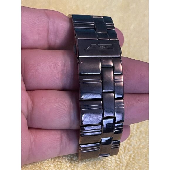 A II Z BY TIMEX BROWN MOP DIAL BROWN STAINLESS STEEL BRACELET WATCH Needs Batte - Picture 7 of 10